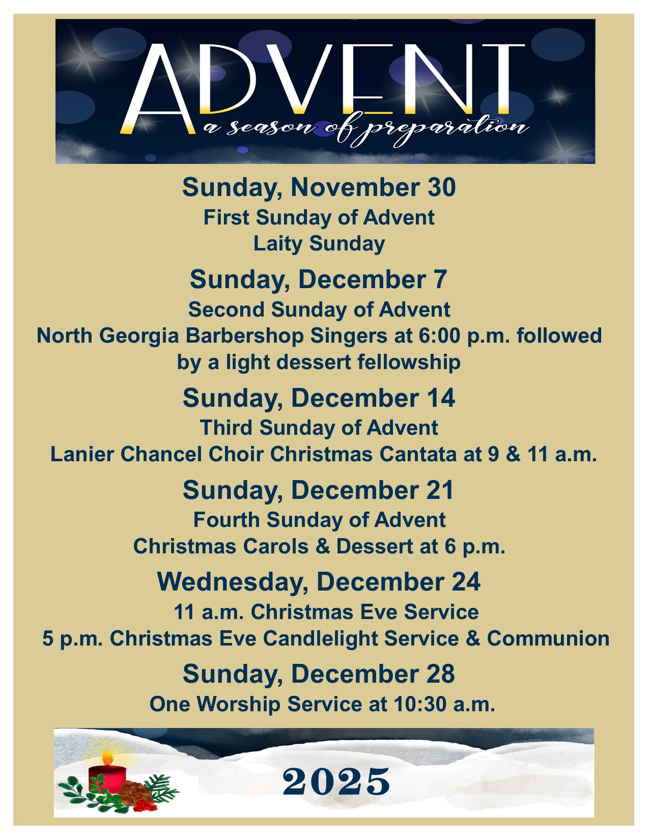 Advent Event Poster 8x11